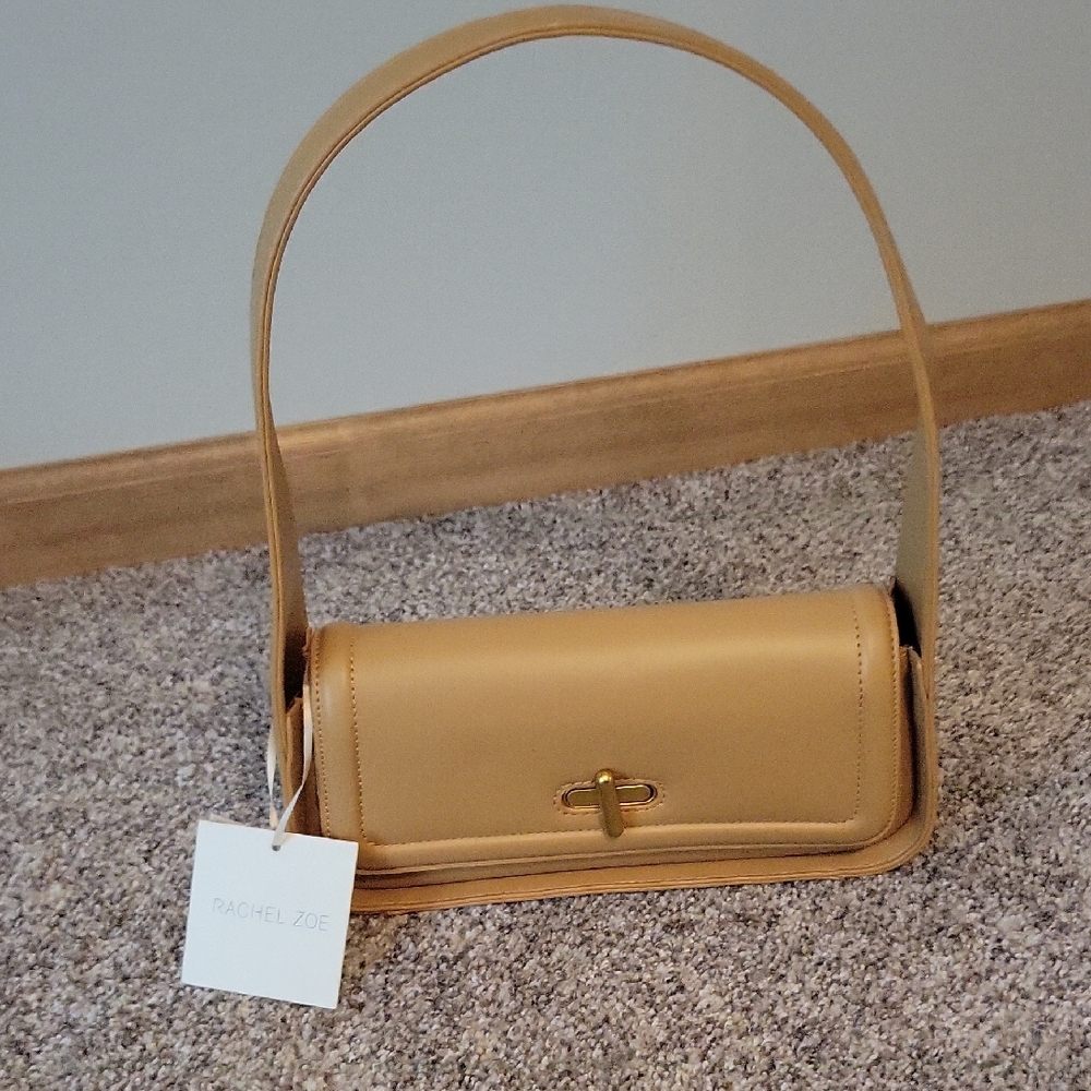 Rachel Zoe Beige Leather Shoulder Bag
